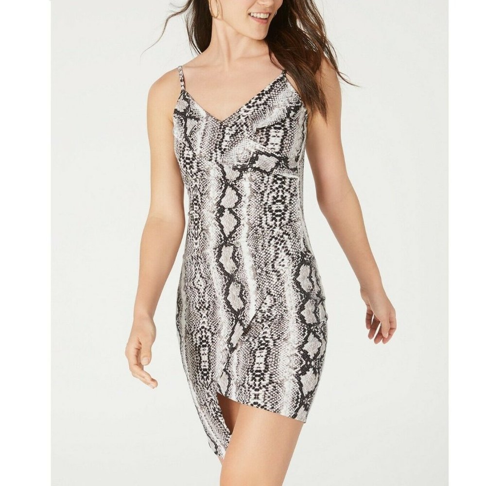 Crave Fame M Black Snake Print Dress NWT AL68